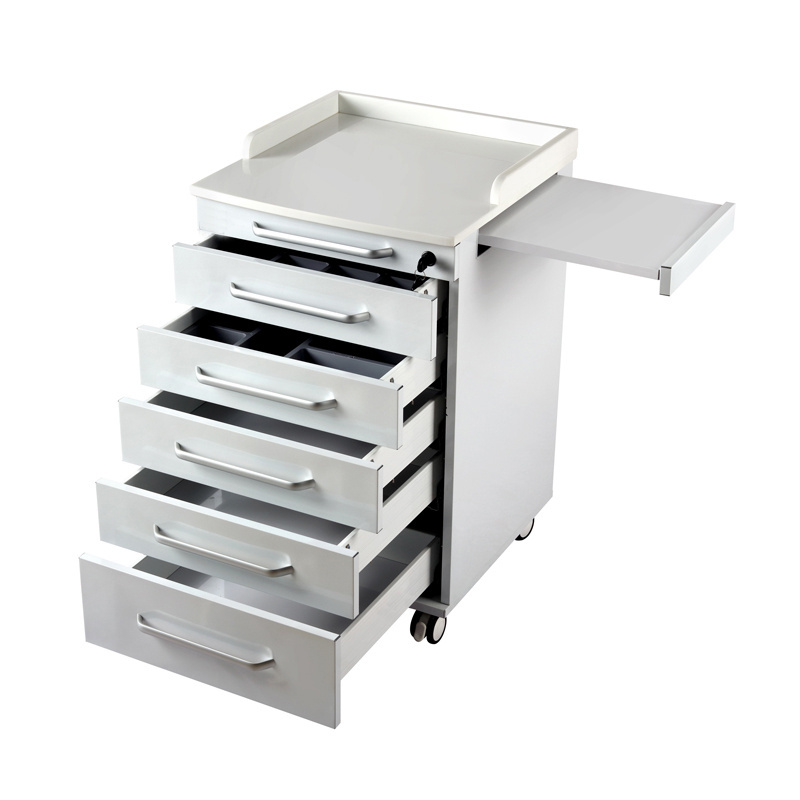 Medical table stainless steel material mobile trolley drawers dental cabinet furniture clinic