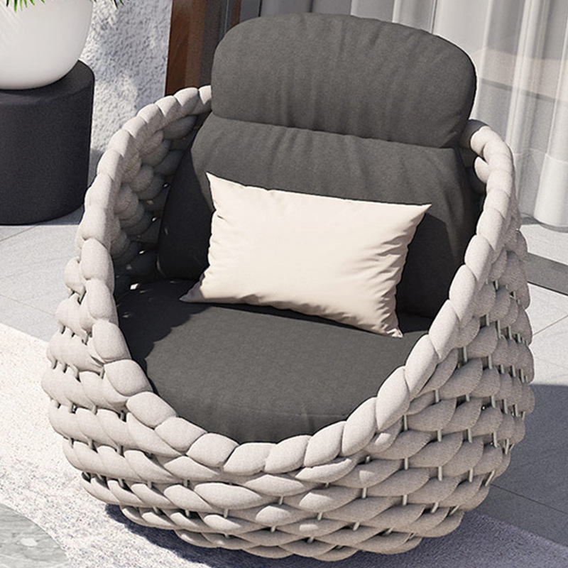 Modern  Terrace Wicker Chair Rope Sofa Set Leisure Waterproof Outdoor garden furniture high quality 4 seaters polyester woven