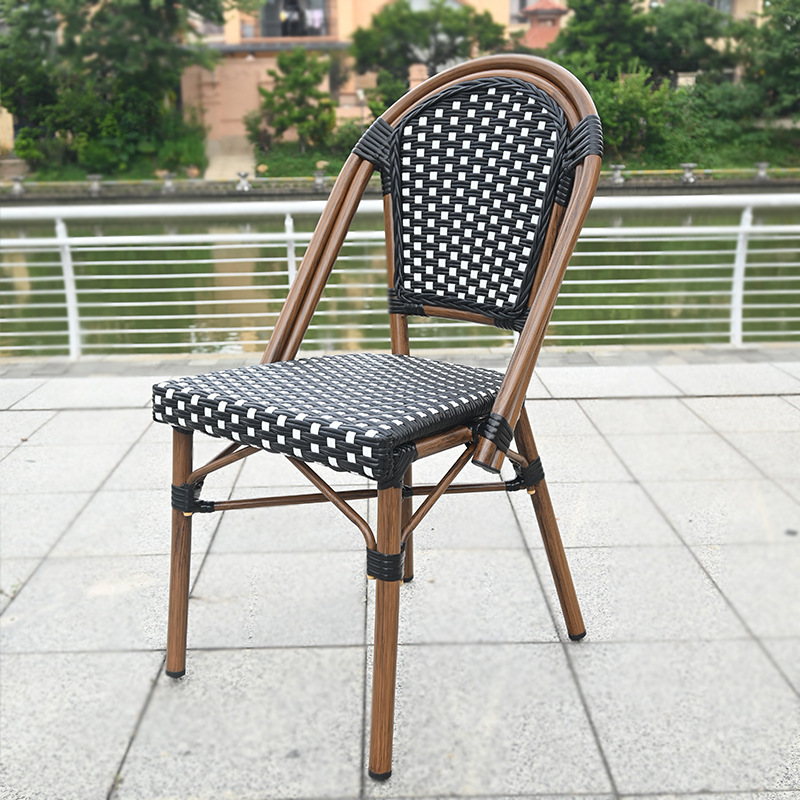 kailuo outdoor rattan bistro restaurant terrace chairs French style dining room furniture Parisian chair