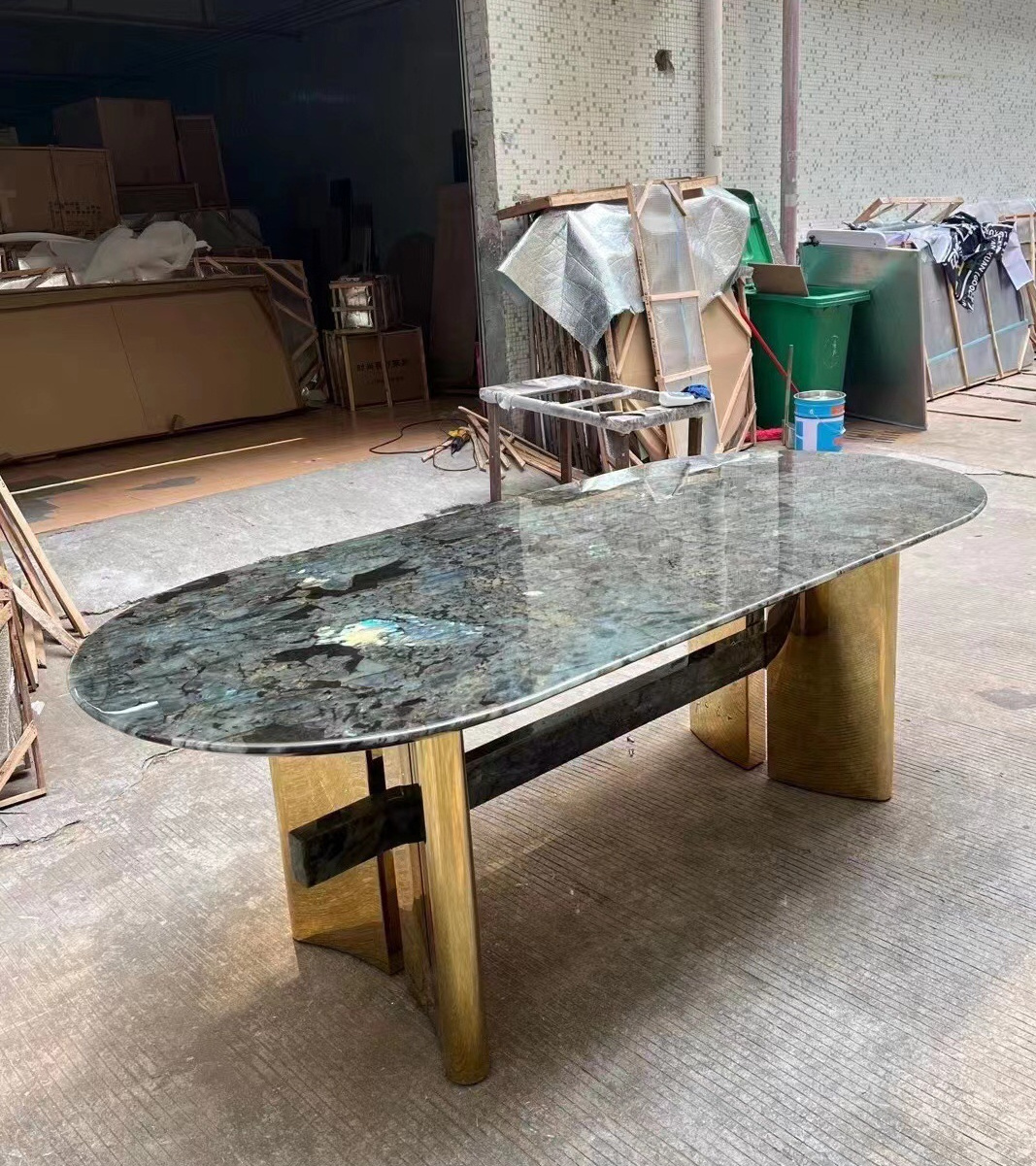 2020 New Design Marble Dining Table Top Marble Table Top Crystal Shine Marble Dining Tables Dining Rectangle New