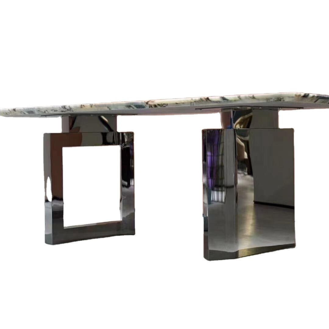 2020 New Design Marble Dining Table Top Marble Table Top Crystal Shine Marble Dining Tables Dining Rectangle New