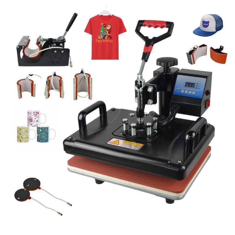 10 In 1 Shoes Bottles Printing Machine for Mug Plate Hat T-shirt Pen Phone Case Puzzles Hot Transfer Machines