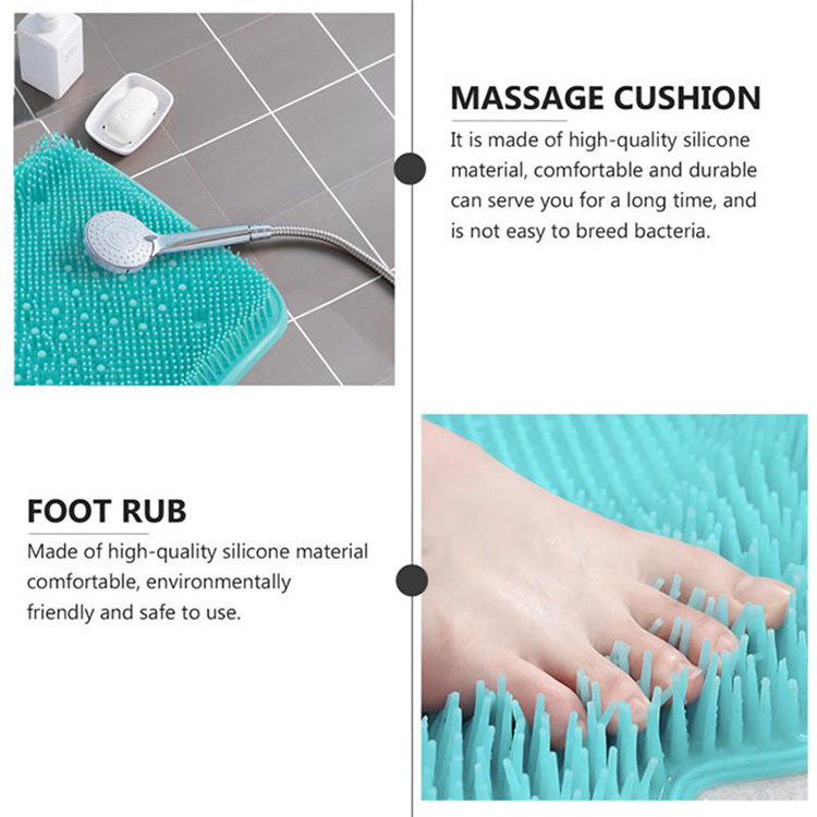 Bathroom Cleaner Shower Foot Scrubber Brush Non-slip Suction Cup Bath Exfoliating Cleaning Mat Feet Silicone Massage Brushes Pad