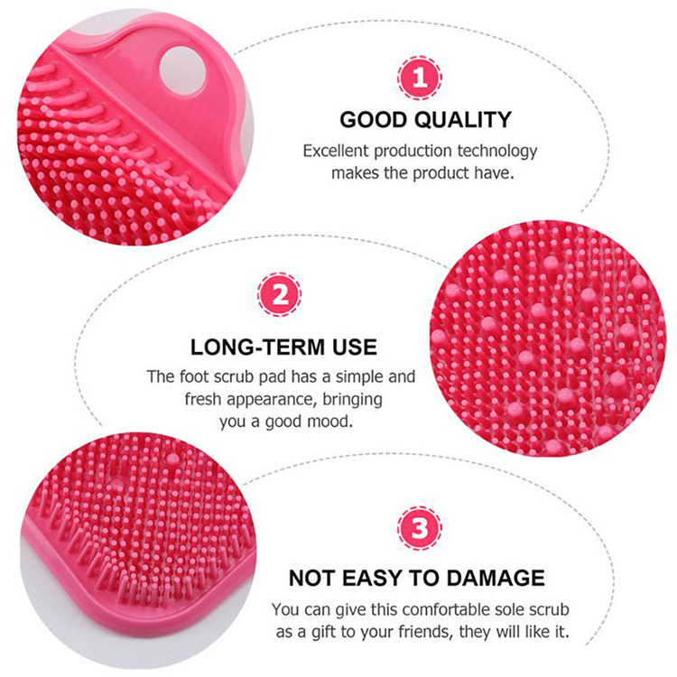 Bathroom Cleaner Shower Foot Scrubber Brush Non-slip Suction Cup Bath Exfoliating Cleaning Mat Feet Silicone Massage Brushes Pad