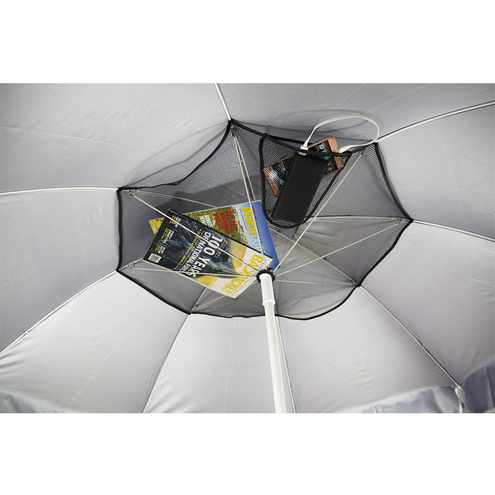 Polyester portable outdoor beach umbrella with net bag