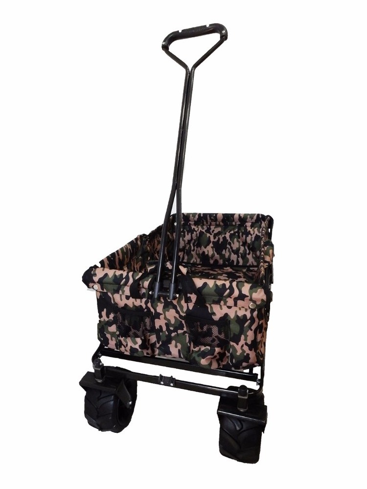 OUTDOOR GARDEN BEACH FOLDING FOLDABLE METAL CAMOUFLAGE TOOL KID TROLLEY CART CAMPING WAGON