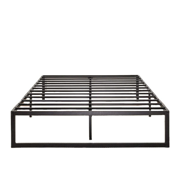 Kainice Steel Double Bed With Storage 14 Inch Platform Bed With Light Frame Queen Size Bed Frame Metal For Bedfrom