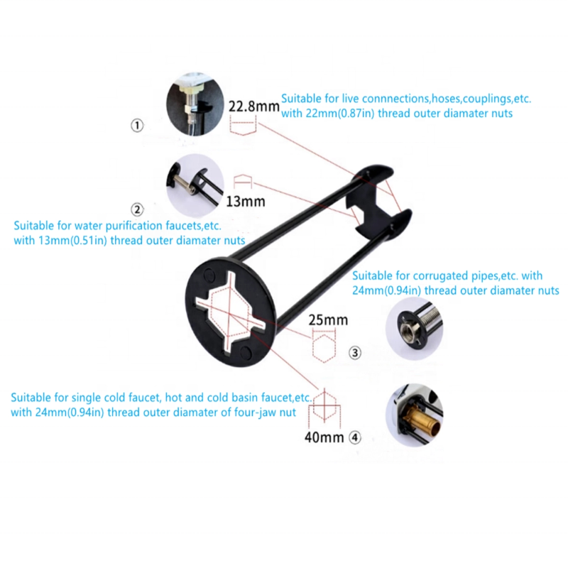 Multifunctional Bathroom Installation Tool Sink Wrench Faucet Hose Sleeve Pipe Maintenance Disassembly Plumbing Tools