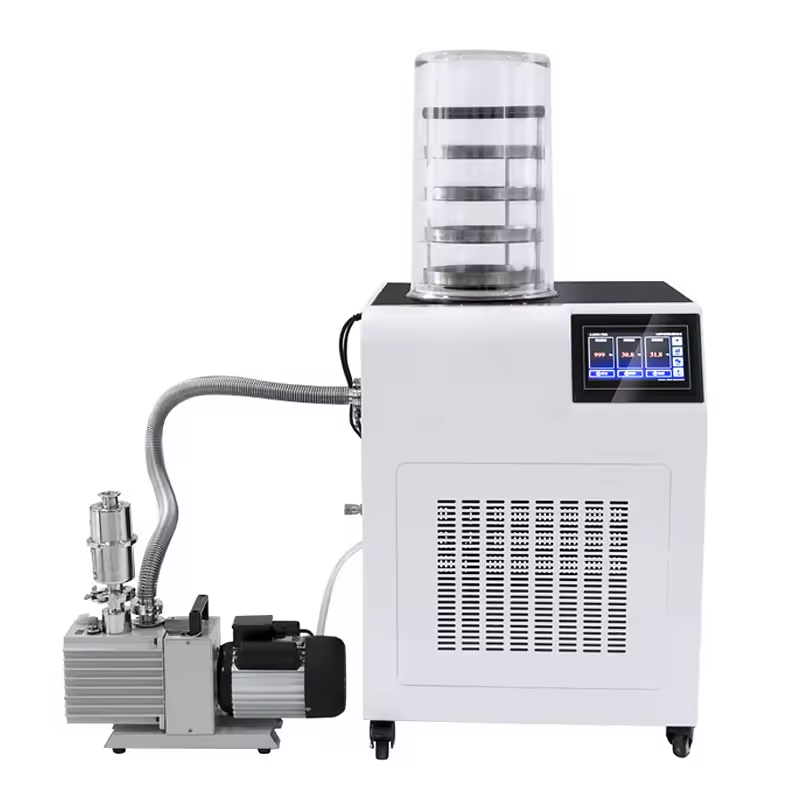 Small Vertical Vacuum Freeze Dryer Machine Vegetables fruit cordyceps laboratory Multifunctional freeze Dehydrator