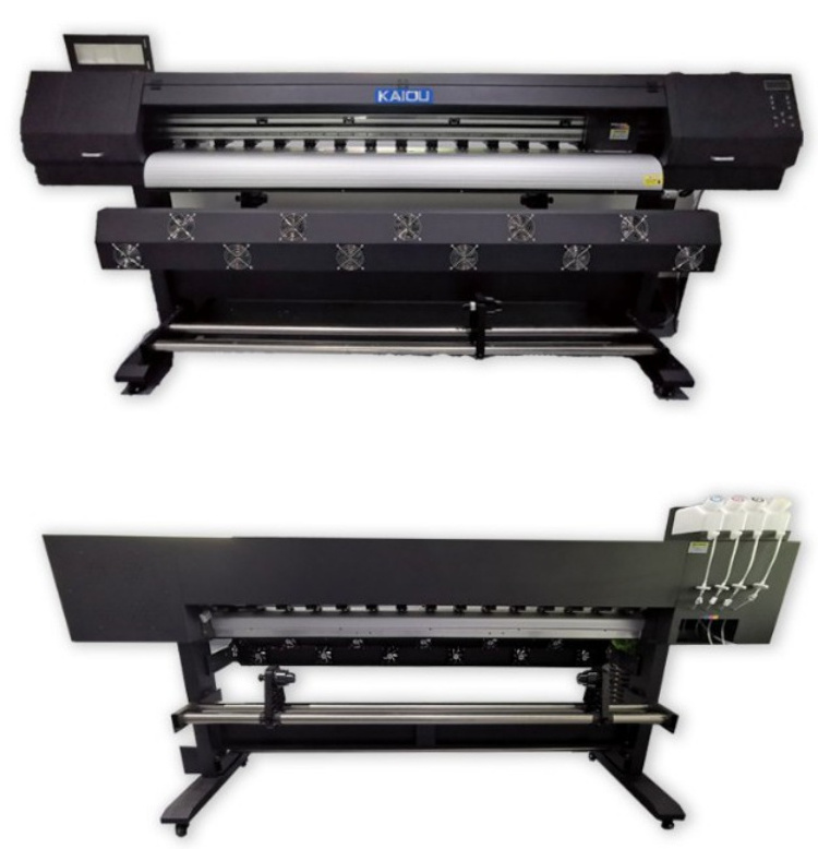 digital 4 color 1440dpi xp600 billboard inkjet printing machine 1.8m eco solvent printer with auto feeding system