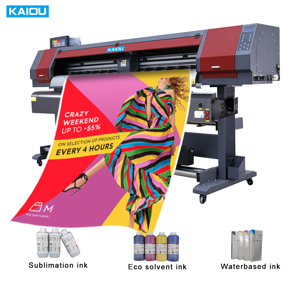 CE Approved Single XP600 Large Format Multi Tarpaulin Printing Machine Banner Sticker Paper Label  1.8m Eco Solvent Printer