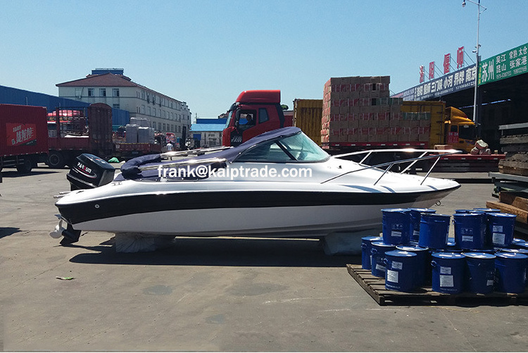 Mini fast speed sea used Fiberglass Hull Material Affordable Fishing Boat Luxury Yacht Made in China with Stern Drive Engine