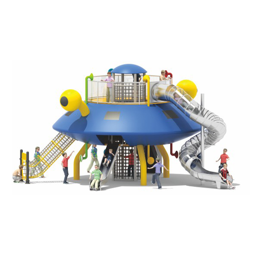 Outdoor amusement equipment UFO shape Multi-purpose children slide amusement swing