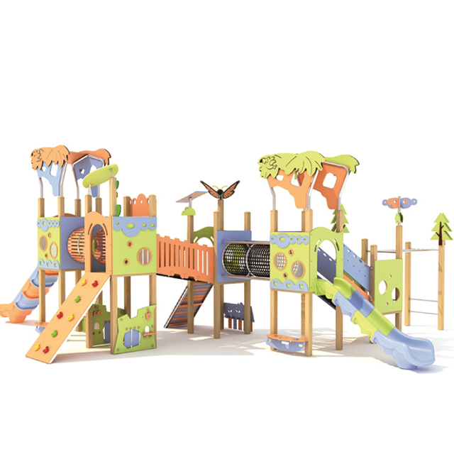 Wooden playground outdoor playground equipment playground swing