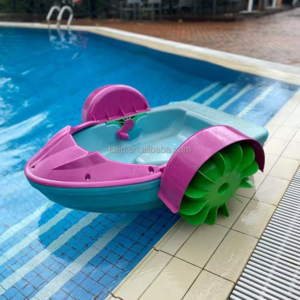 Portable water kids small paddle boat one person hand pedal boat Inflatable bumper boat hand rowing swimming pool