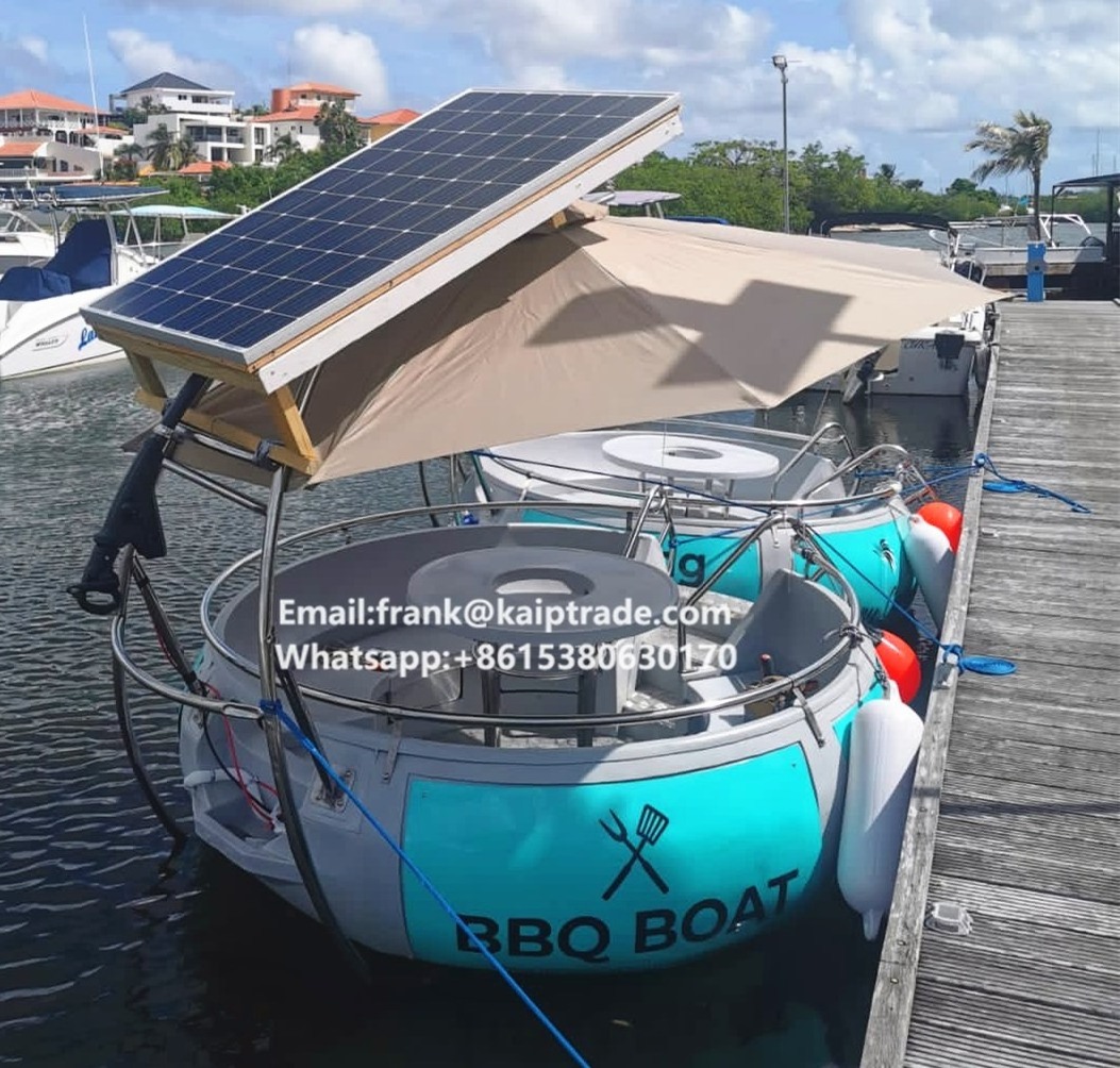 Solar powered electric water taxi river round donut boat polycraft poly pleasure peddle boats manufacturers banana boat price