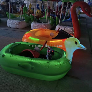 New energy remote control kids electric swan bumper boat light boat patrol fishing speedboat jet ski inflatable swimming pool