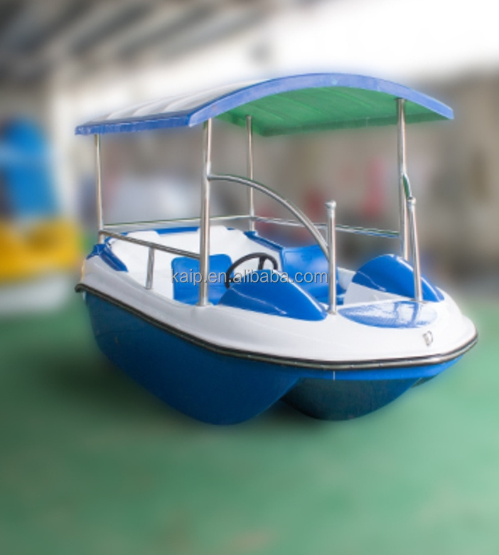 Customized color Factory wholesale water amusement equipment self drive 6 seats FRP electric leisure water passengers taxi boat