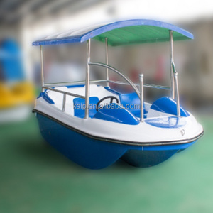 Customized color Factory wholesale water amusement equipment self drive 6 seats FRP electric leisure water passengers taxi boat