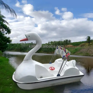 Fiberglass electric swan leisure bumper boat kayak pedal boat aqua pool inflatable kids bumper boat Folding sunshade umbrella