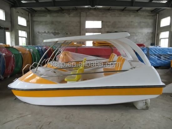 High-quality solar electric pedal boat, economical water solar panel, fiberglass luxury leisure fishing boat inflatable sofa