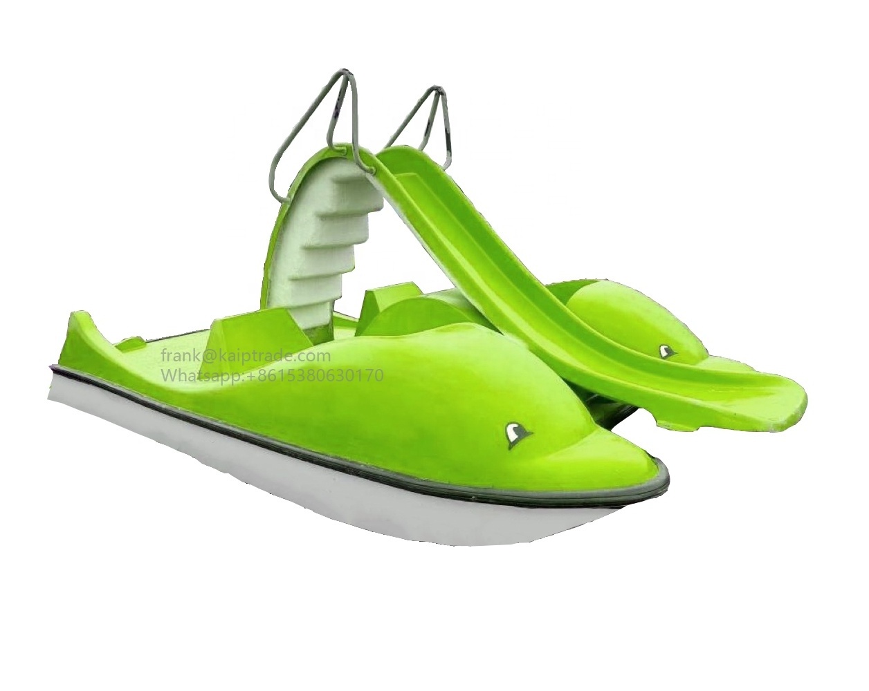 amusement park rides products ladder boats two dolphin heads shape pedal boat with slide for 4 person