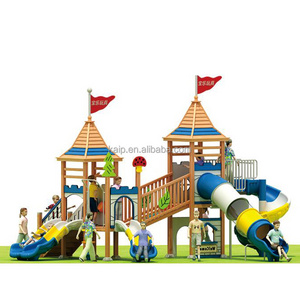 Best-selling children's outdoor playground ring swing with adjustable PE rope solid wood slide plywood