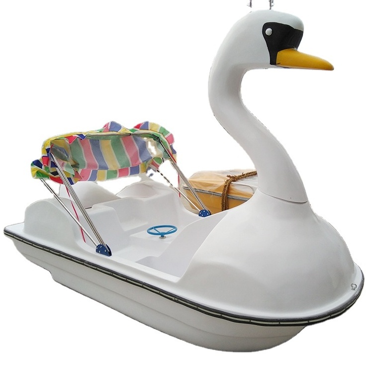 Commercial Water Pedal Boat in Multi-Color White Swan Theme for Two boat pedal boats