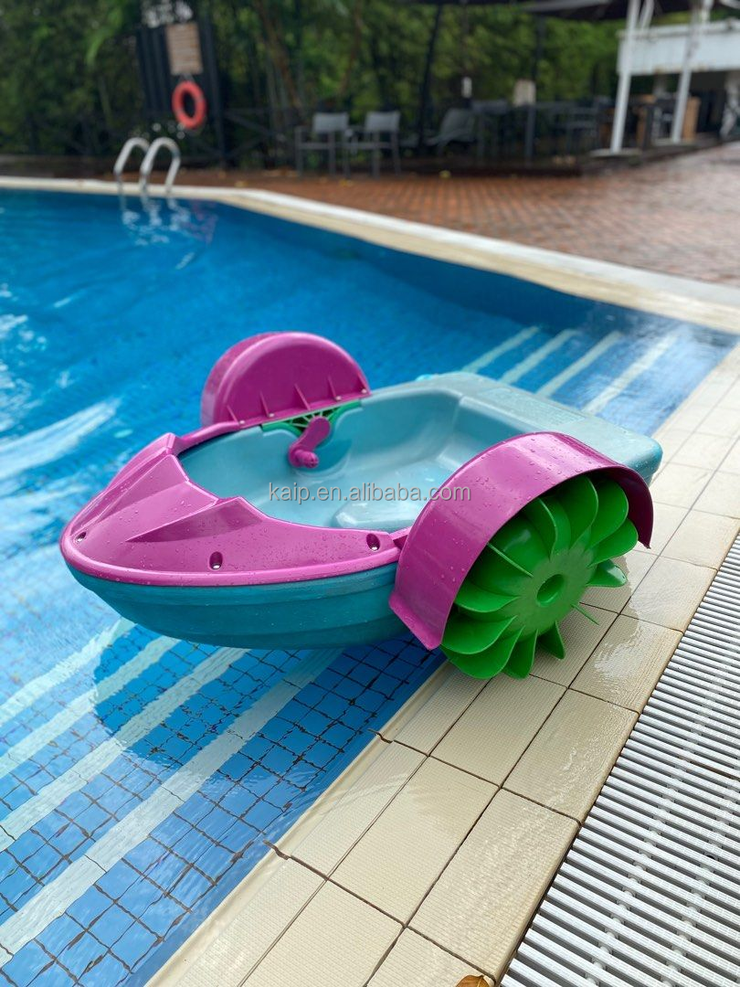 Portable water kids small paddle boat one person hand pedal boat Inflatable bumper boat hand rowing swimming pool