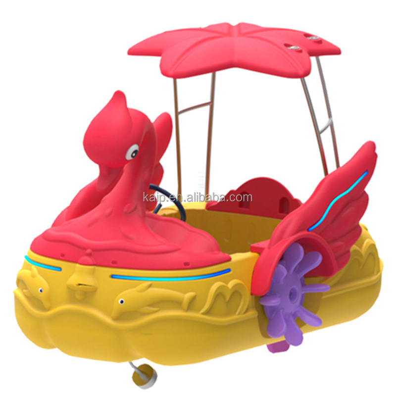 Single person paddle wheel water bike swan pedal boat kids electric boat for swimming pool inflatable baby floating bumper boat