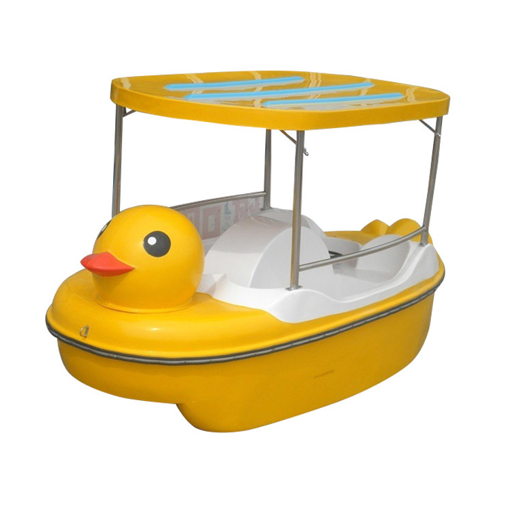 Famous yellow duck shape amusement equipment adult cartoon animals pedal boat for sale