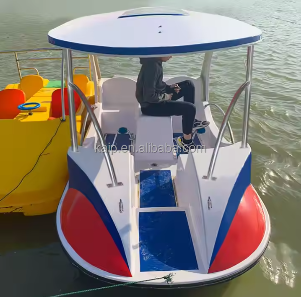 Low-price hot-selling new custom-made electric inflatable boat 4-person fiberglass pedal boat children and adults bumper boat