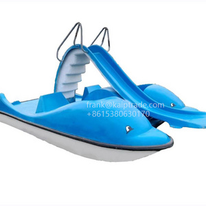 Float amusement Water Park water sports pedalo paddle pedal slide boat with slide