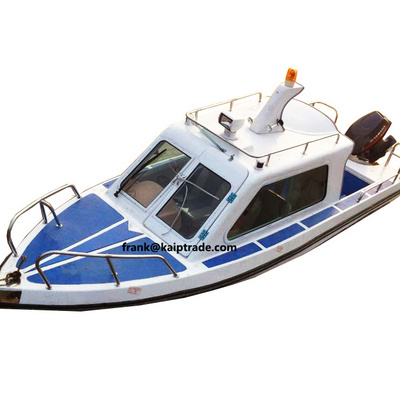 520cm cheap patrol cabin cruiser Boat fiberglass Fishing Center console Enclosed Cabin Boat For Sale Made in China