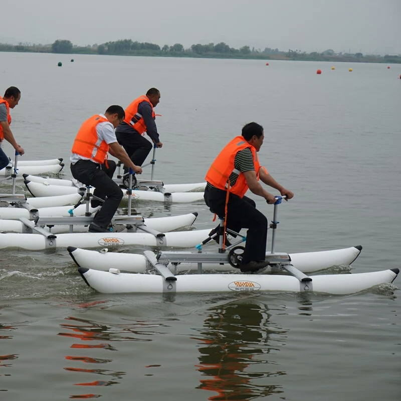 Inflatable water pedal bike pedal boat aqua cycle pedal for sale