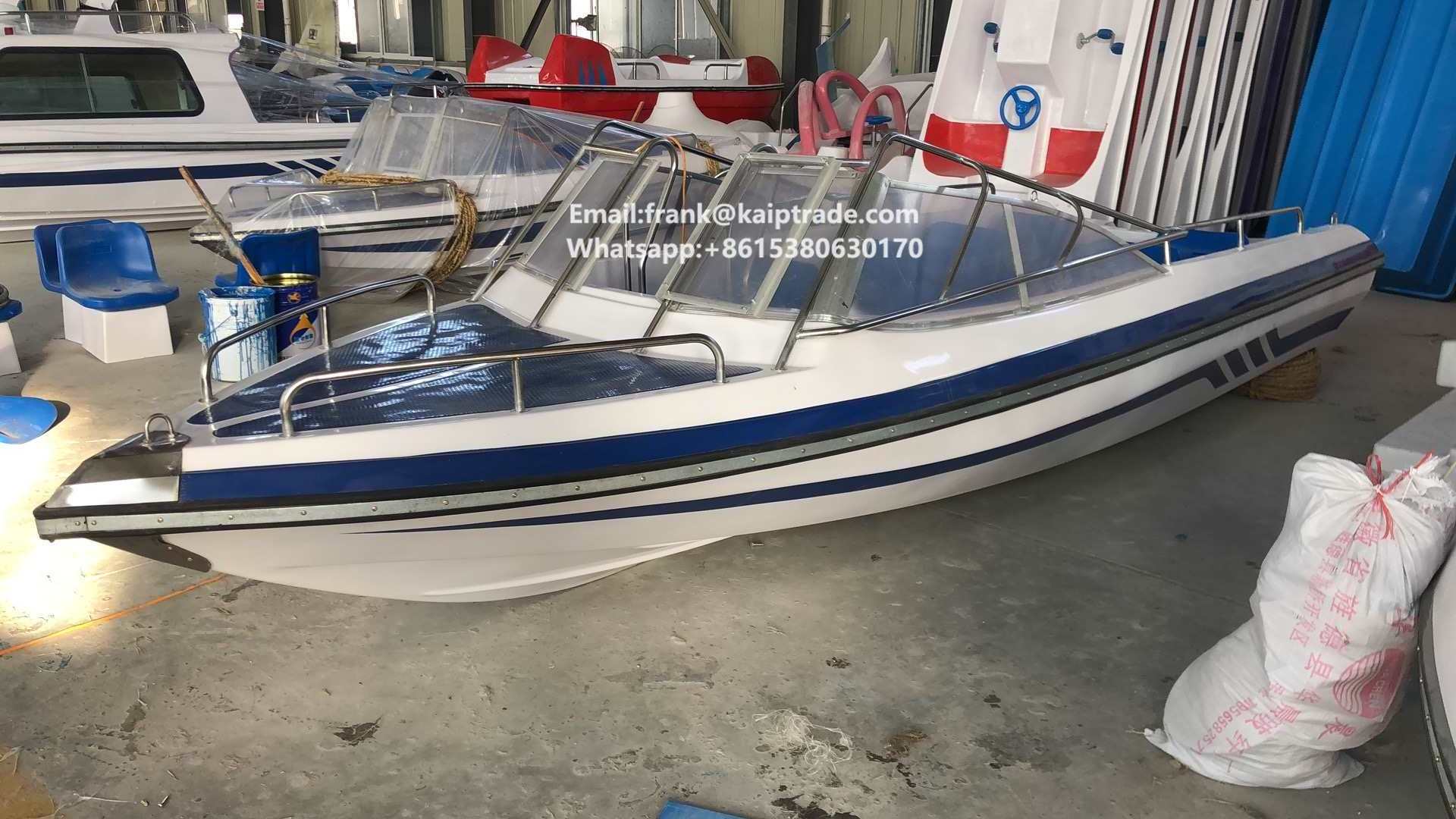 520cm Africa cheap fiberglass 17ft 8 passengers ride open simple fiber glass fishing boat with outboard petrol gasoline motor