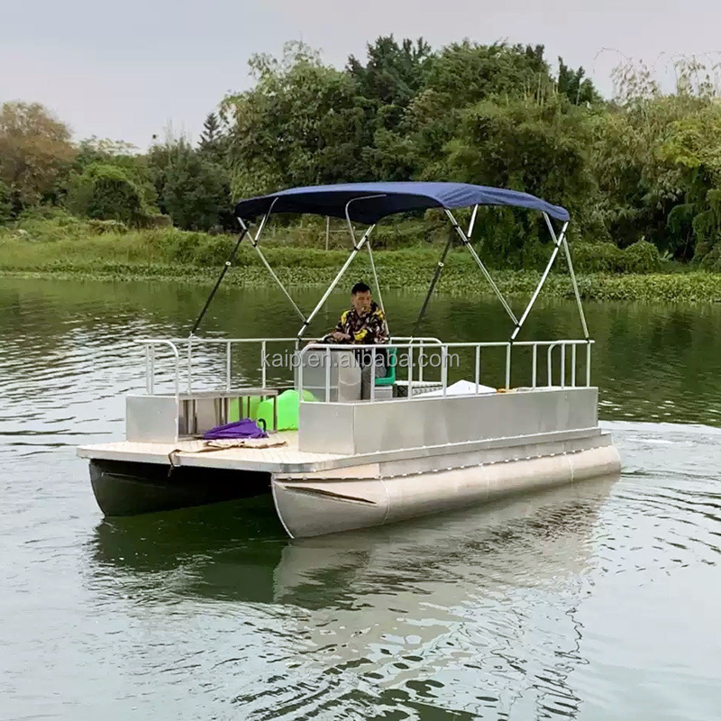 Mini Floating aluminum frame pontoons for pontoon boat frame house boat with motor parts aluminum flat bottom pontoon float