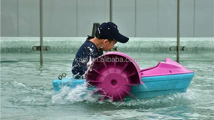 Portable water kids small paddle boat one person hand pedal boat Inflatable bumper boat hand rowing swimming pool