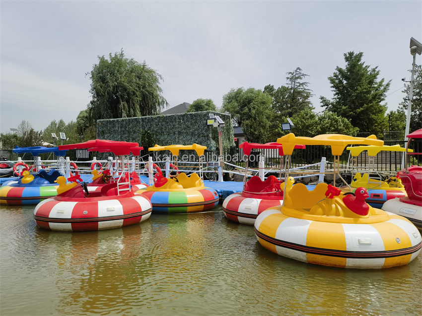 China manufacturer PVC inflatable battery motor bumper boat fiberglass children adult electric bumper boat swimming pool