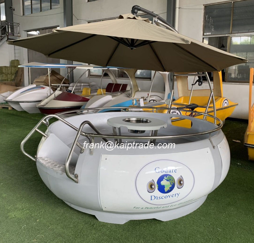 CE certificated Germany winter floating bbq donut propane grill boat leisure bbq for rental