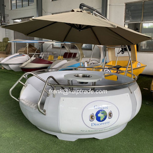 CE certificated Germany winter floating bbq donut propane grill boat leisure bbq for rental