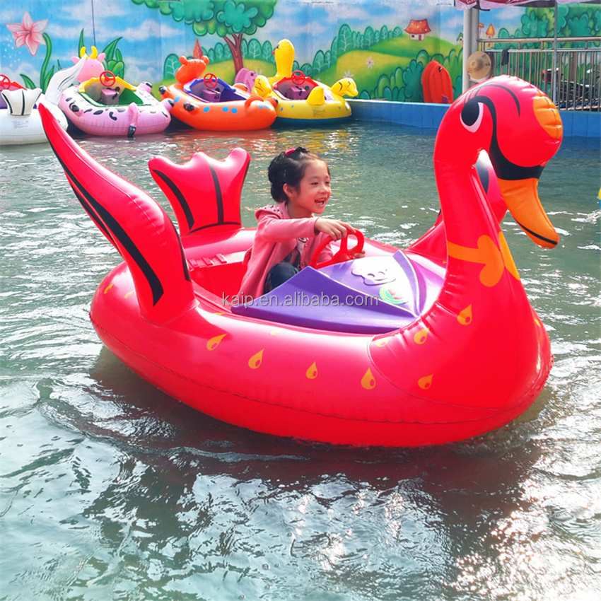 Environmentally friendly materials low carbon inflatable amusement park pool electric bumper boat kids trachea  boat for sale