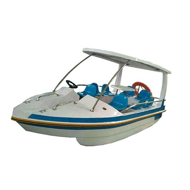 Original Water park games 6-8 passengers electric battery fiberglass tour boat for sale