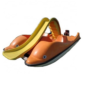 New design Dolphin shaped 4 person pedal slide boat with slide