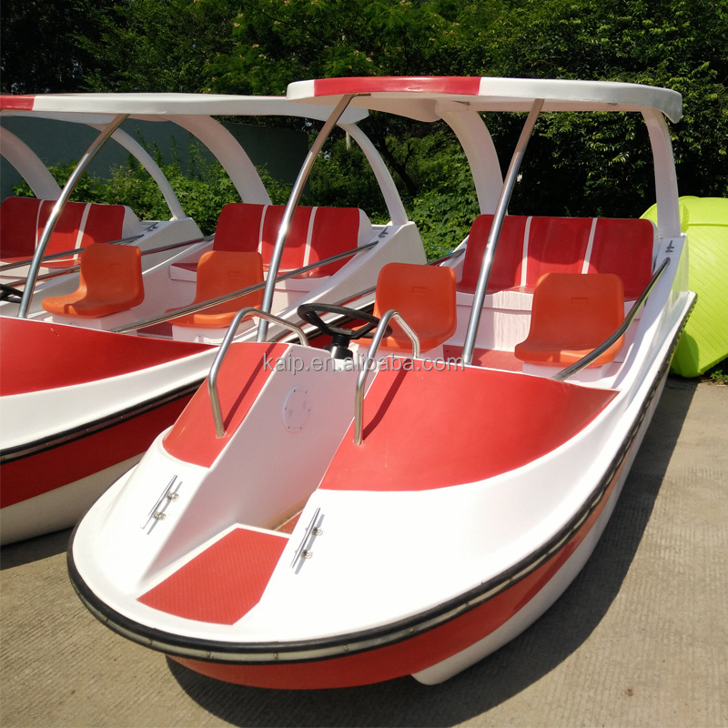 High-quality solar electric pedal boat, economical water solar panel, fiberglass luxury leisure fishing boat inflatable sofa