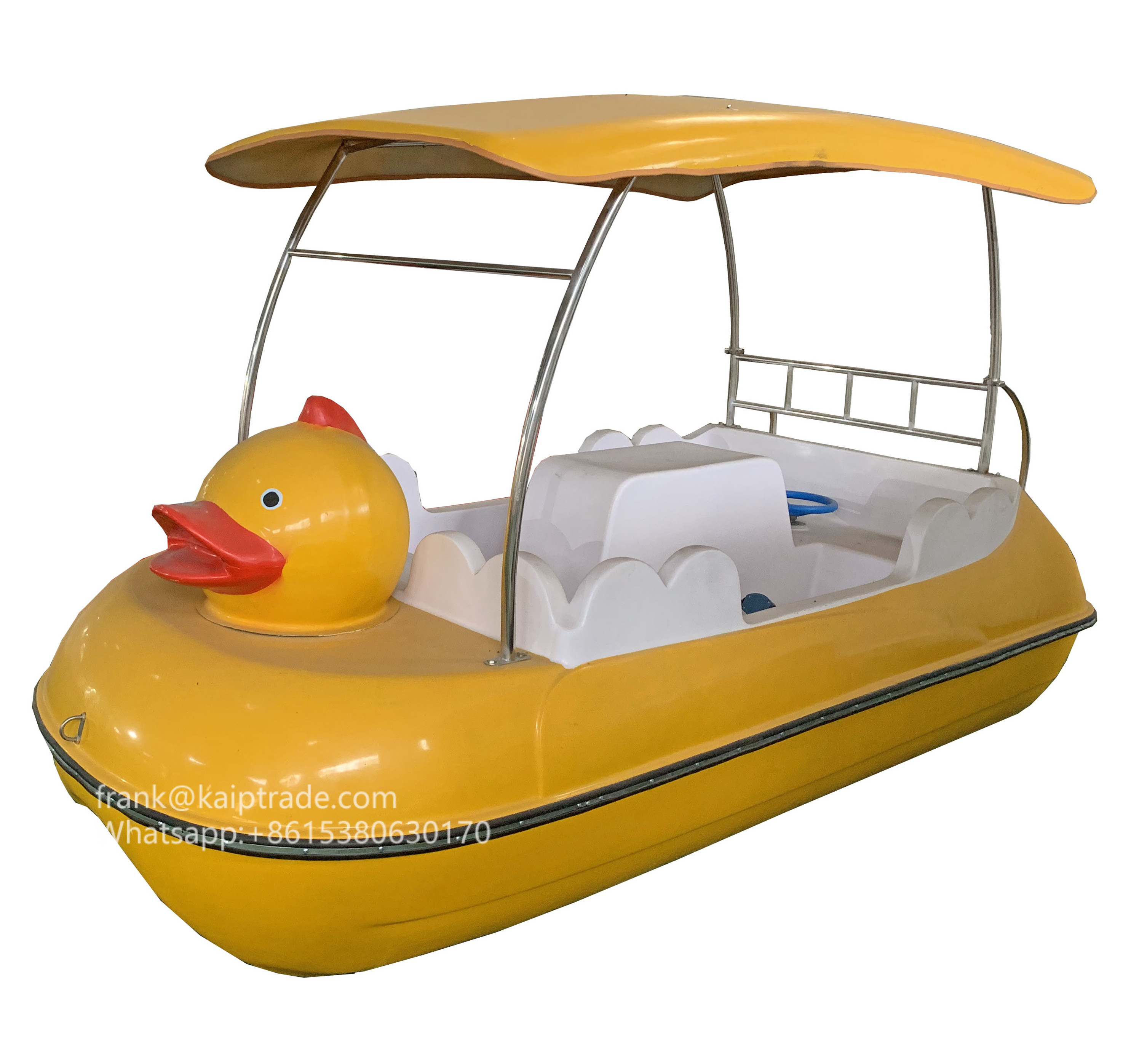 Hot sale Rhubarb duck 4 people pedal boat human foot pedal boat with top