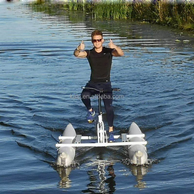 Wholesale price water tricycle pedal bike water custom water bike inflatable pontoon tube bicycle seat cushion for sale