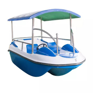 Solar electric boat for 6 person fiberglass boat factory mini environmentally friendly rechargeable solar boat for water park