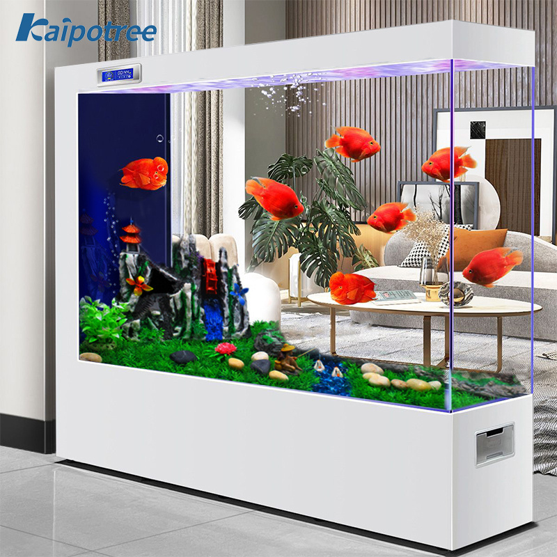 Aquarium Fish Tank White Aquariums & Accessories Acuario Bullet Screen Glass Ultra Clear Glass Fiberglass Fish Tank Two Piece