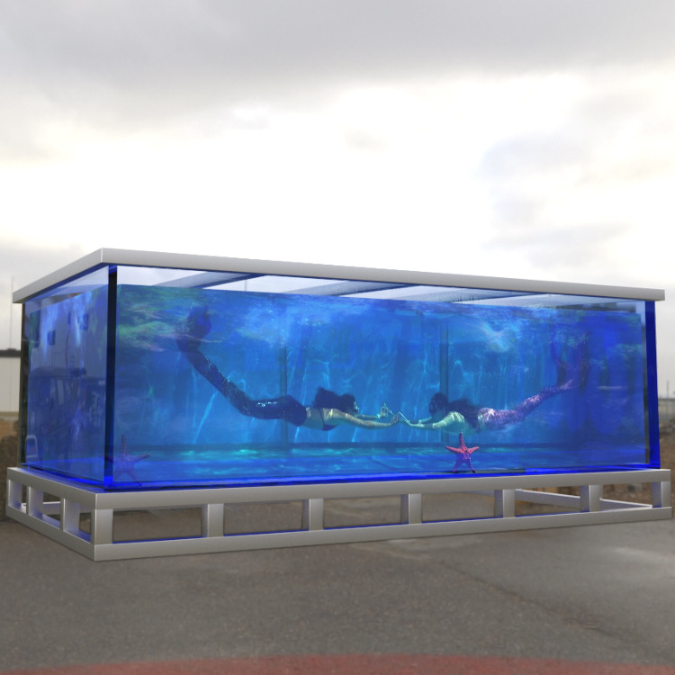 Custom large acrylic aquarium cylinder fish tank acrylic aquarium tanks for Mermaid Show